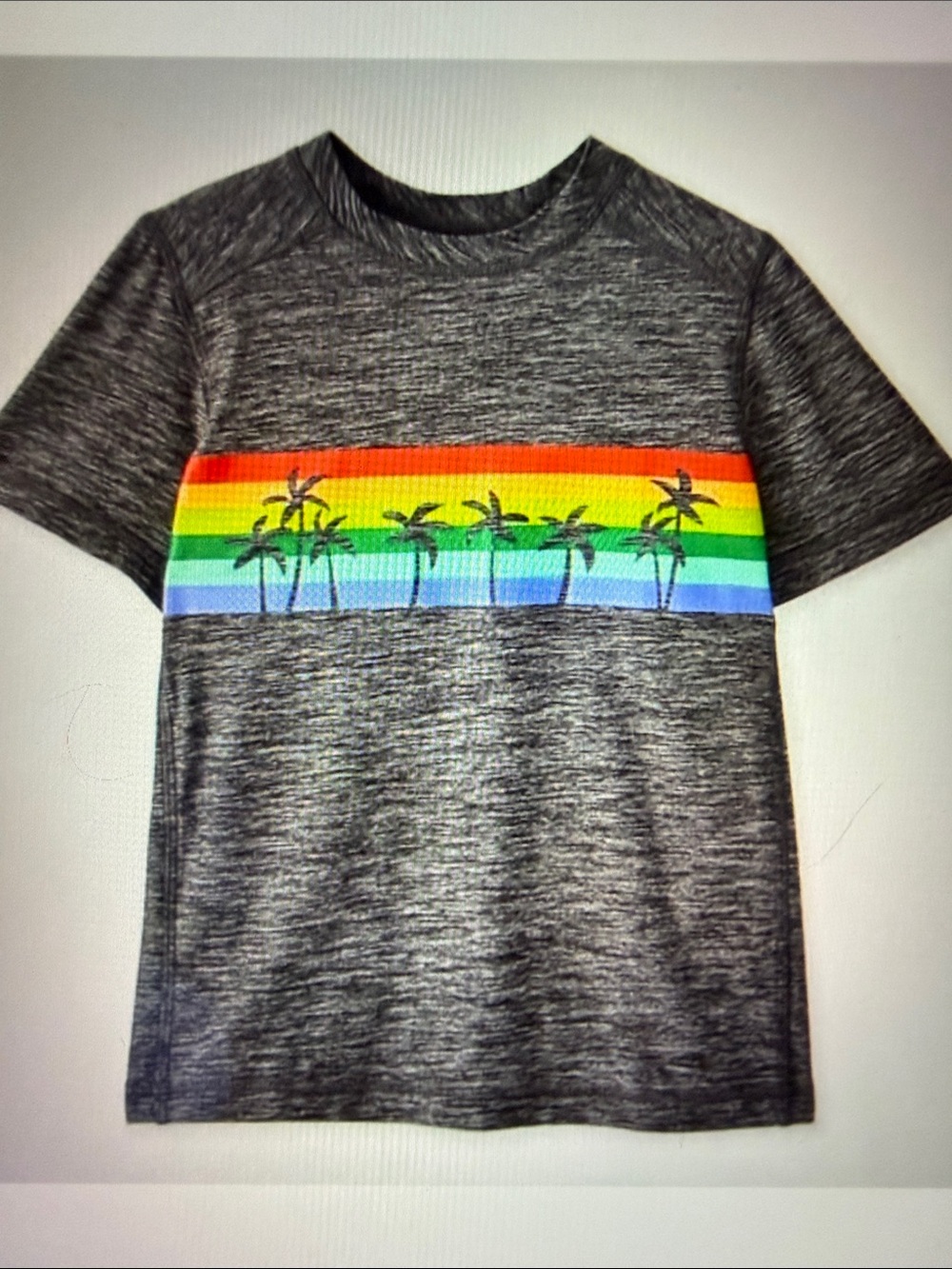 Hanna Andersson Hawaiian palm trees graphic UV protection T-shirt, 6-7